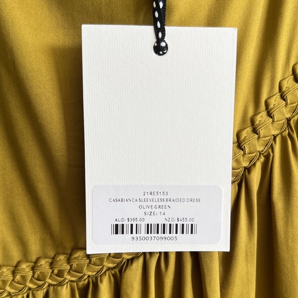 AJE Casablanca Sleeveless Braided Mini Dress - Olive Green • Size 14 RRP $395 - Picture 10 of 10